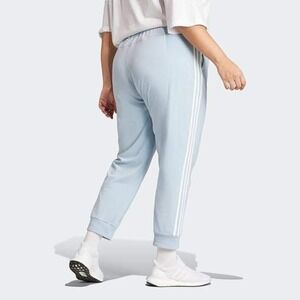 Womens adidas Essential 3-Stripe Aeroready Jogger Sweat Pants 2X Light Baby Blue